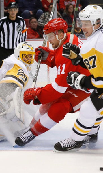 Athanasiou, Red Wings rally to rout Penguins 6-3 (Jan 14, 2017)